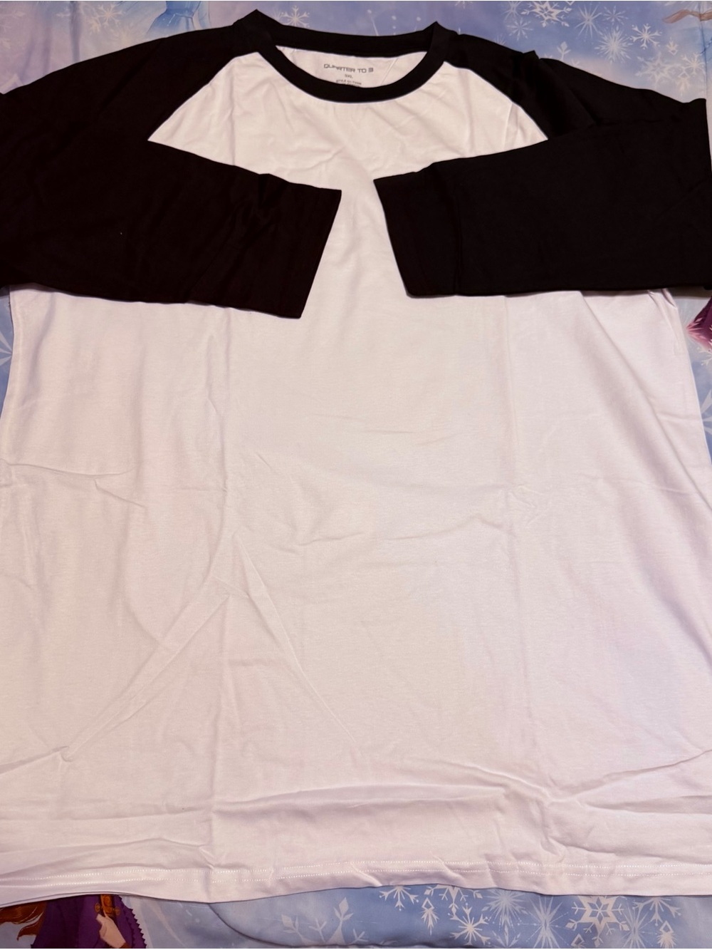 Black & White Raglan Baseball Tee